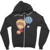 hot bear balloon Zipper Hoodie