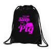 pig lover Drawstring Bags