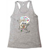 leaf cartoon Racerback Tank