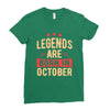 legends are born in october Ladies Fitted T-Shirt