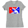 yoda baseball  funny Ladies Fitted T-Shirt