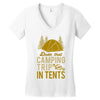 dude that camp trip in tents funny Women's V-Neck T-Shirt