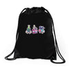 down at the milk bar Drawstring Bags