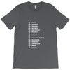 beard length chart funny professor grandpa mustache humor T-Shirt