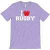 i love rugby mens funny cotton T-Shirt