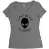 i don't believe in humans Women's Triblend Scoop T-shirt