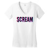 scream 3d Women's V-Neck T-Shirt