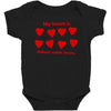 my heart is filled with love Baby Bodysuit