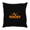 new rocky balboa stallone dark blue logo movie Throw Pillow