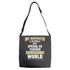 my daughter is the world's best special ed teacher. cool gift for mom Adjustable Strap Totes