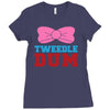 tweedle dee matching Ladies Fitted T-Shirt