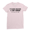 i've been creating a tiny human Ladies Fitted T-Shirt