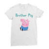 peppa pig brother pig Ladies Fitted T-Shirt