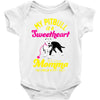 my pitbull is a sweetheart Baby Onesie