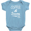 all i need is coffee sciossors Baby Bodysuit