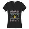 pokemon christmas ugly Women's V-Neck T-Shirt