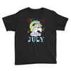 unicorns are born in july cute unicorn Youth Tee