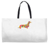dachshund flower 2 Weekender Totes