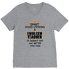 smart good looking english teacher profession V-Neck Tee