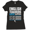 english teacher save lives Ladies Fitted T-Shirt