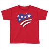 disstressed america flag heart Toddler T-shirt
