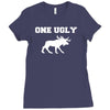 ugly moose funny animal present tee new Ladies Fitted T-Shirt