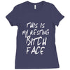 resting bitch face girls Ladies Fitted T-Shirt