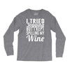 i tried jogging but i kept spilling my wine Long Sleeve Shirts
