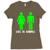 life is simple funny Ladies Fitted T-Shirt