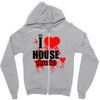 i love house music t shirt men logo3 new t shirt clothing design men Zipper Hoodie