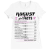 August Girl Facts Virgo Ladies Fitted T-Shirt