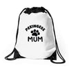 pekingese mum Drawstring Bags