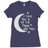 i love you to the moon and back babygrow Ladies Fitted T-Shirt