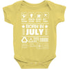 Born In July Baby Onesie