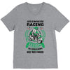 I am A Racing Grandpa Like A Regular Grandpa Only Way Cooler V-Neck Tee