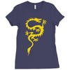 chinese dragon cool oriental asian kung fu Ladies Fitted T-Shirt