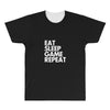 eat sleep game repeat All Over Men's T-shirt