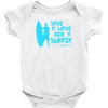 save a wave ride a surfer Baby Onesie