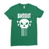 bassist skull Ladies Fitted T-Shirt