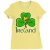 ireland shamrock Ladies Fitted T-Shirt