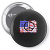 american flag peace Pin-back button