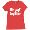 the dogfather english springer spaniel white Ladies Fitted T-Shirt