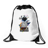 who loves labrador retriever Drawstring Bags