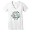 angry bulldog Women's V-Neck T-Shirt
