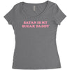 Satan Is My Sugar Daddy Women's Triblend Scoop T-shirt