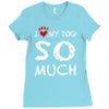 i love my dog so much Ladies Fitted T-Shirt