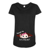 July Peeking Out Baby Girl Maternity Scoop Neck T-shirt