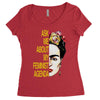 ask me about my feminist agenda frida kahlo Women's Triblend Scoop T-shirt