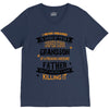 Super Cool Grandson Of A Freaking Awesome Father V-Neck Tee