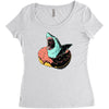 donut shark! Women's Triblend Scoop T-shirt